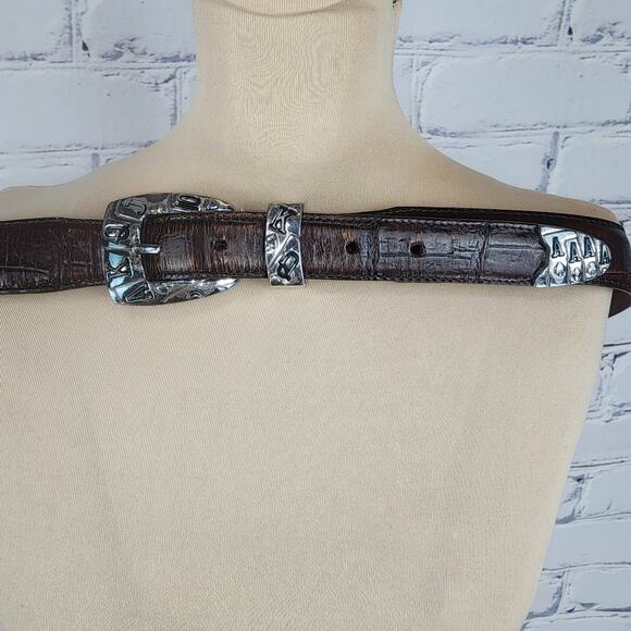 Onyx by Brighton Accessories - Onyx by Brighton Belt Ace King Queen Jack Buckle Size 40"